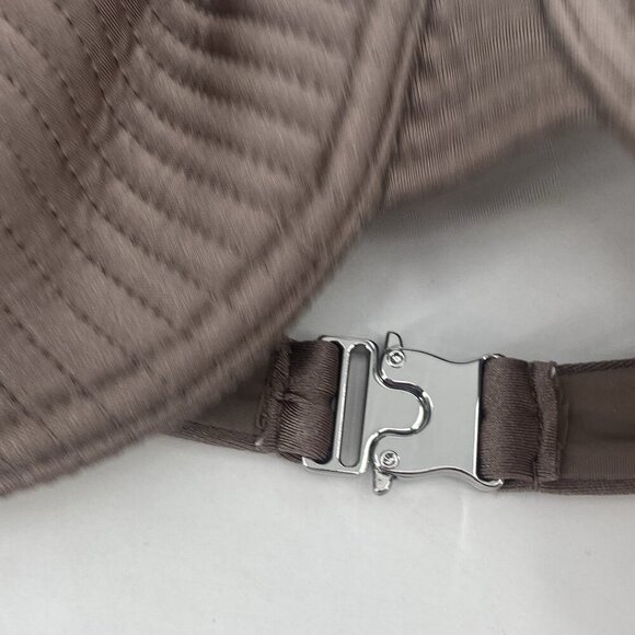 Devon Windsor Size Large Rue Top Bikini Taupe Brown Satin NEW Swim Top - Picture 8 of 13